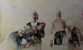 Image of artistic painting figures by the artist SERGIO CAMPOREALE
