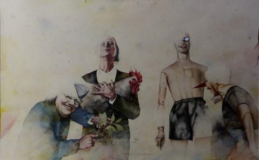Image of artistic painting figures by the artist SERGIO CAMPOREALE