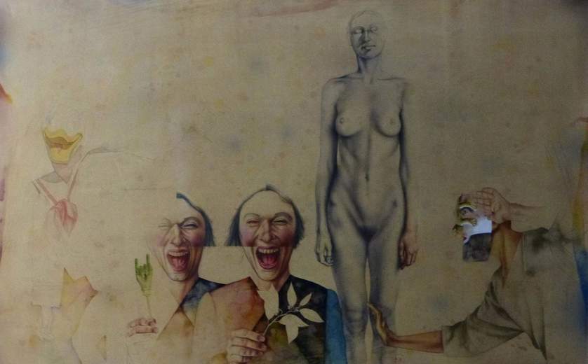 Image of artistic painting figures by the artist SERGIO CAMPOREALE