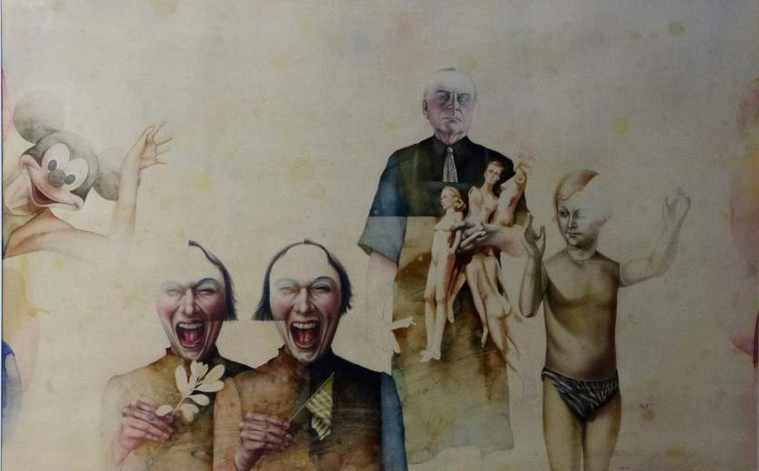 Image of artistic painting figures by the artist SERGIO CAMPOREALE