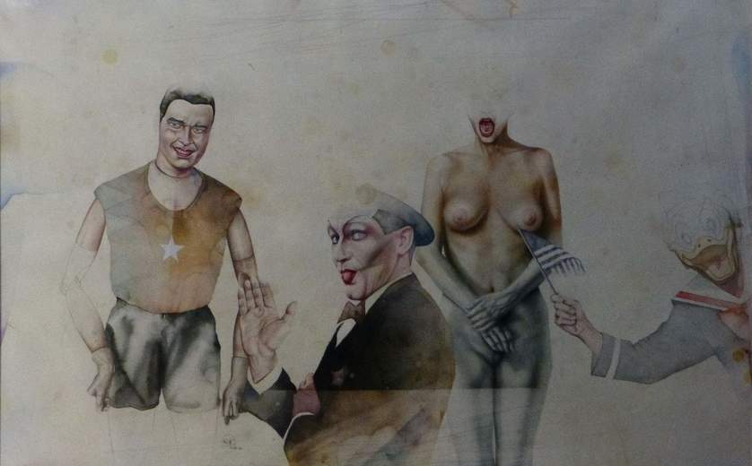 Image of artistic painting figures by the artist SERGIO CAMPOREALE