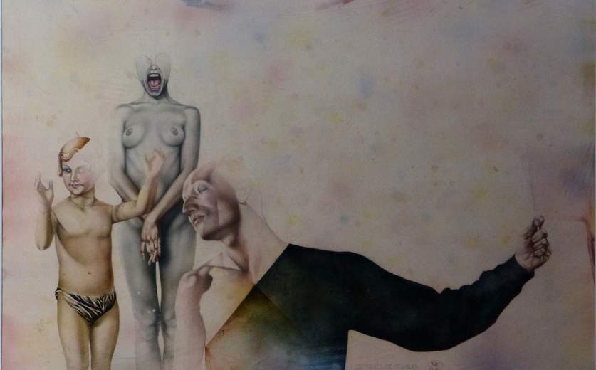 Image of artistic painting figures by the artist SERGIO CAMPOREALE