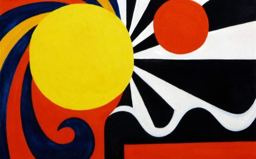 Una pintura expuesta en el Museo de Raleigh del destacado artista norteamericano Alexander Calder