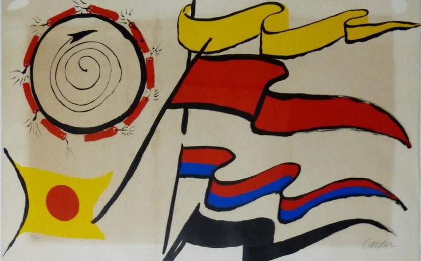 Una pintura expuesta en el Museo de Raleigh del destacado artista norteamericano Alexander Calder