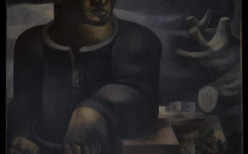Foto de la exposición de la pintura colectiva del movimiento Spartacus presentada en el Museo ralli Santiago