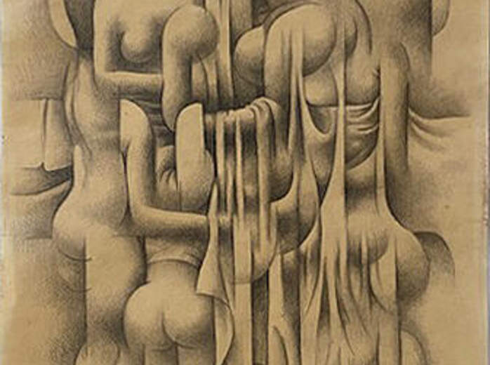 Mario-Carreño-Cuba-1913-Chile-1999-Morofología-post-atómica-lápiz-grafito-sobre-papel-43x31-cm-1964